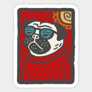 Psychedelic Pug | Trippy Pop Art Dog Sticker